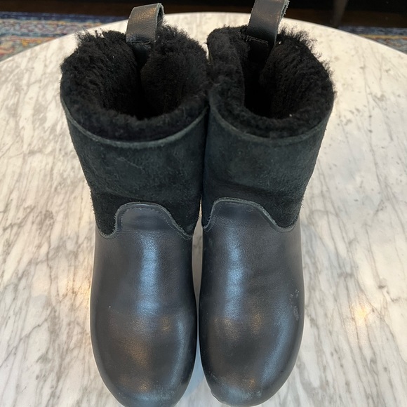 No. 6 Shearling Clog Boot High Heel in Black Suede Size 37 - Picture 6 of 7